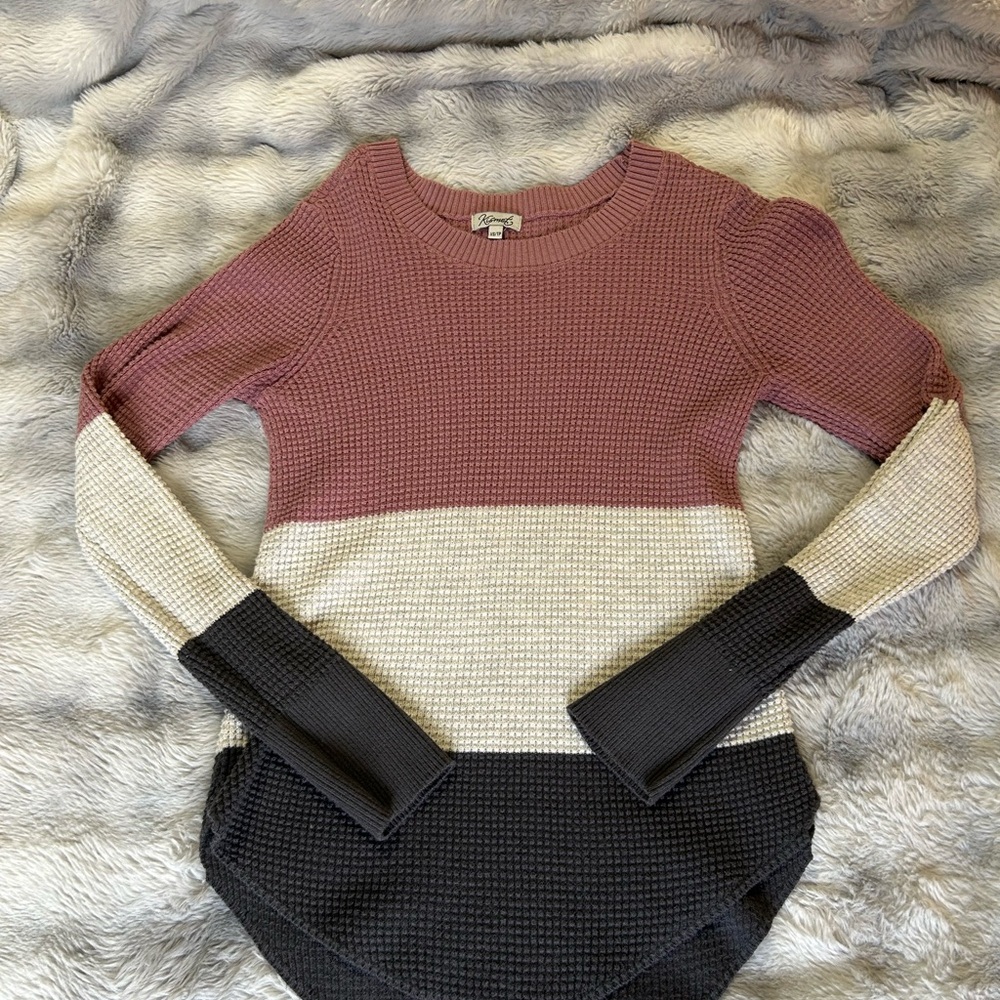 Kismet Textured Knit Sweater in Mauve